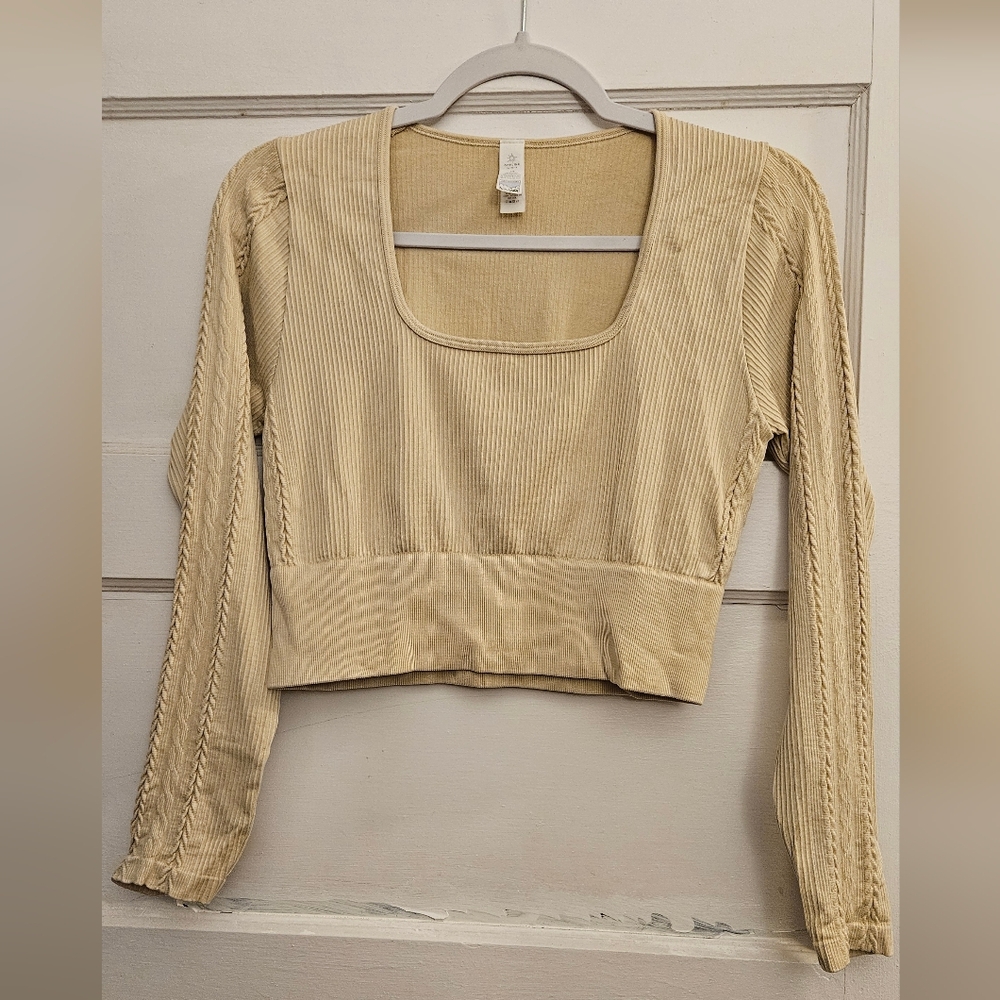 OFFLINE By Aerie Seamless Cable Square Neck T-Shirt
